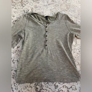 target brand olive green half button up